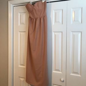 Maxi Dress- nude/beige pink color.